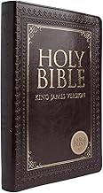 KJV Large Print Thinline Bible (dark brown, leatherette)