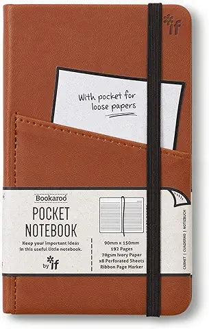 Bookaroo Pocket Notebook (Brown)