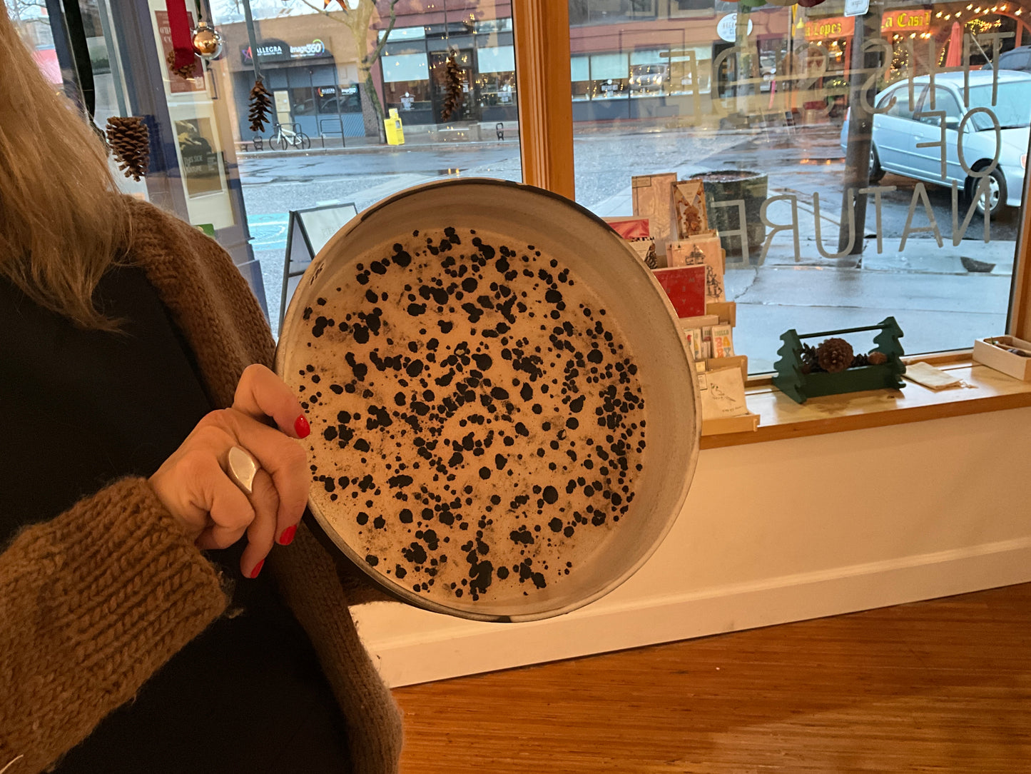 First Street Studio Cow Print Tray Pierian