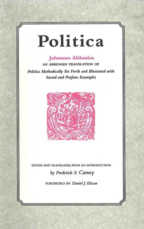 Politica (Althusius - paperback)