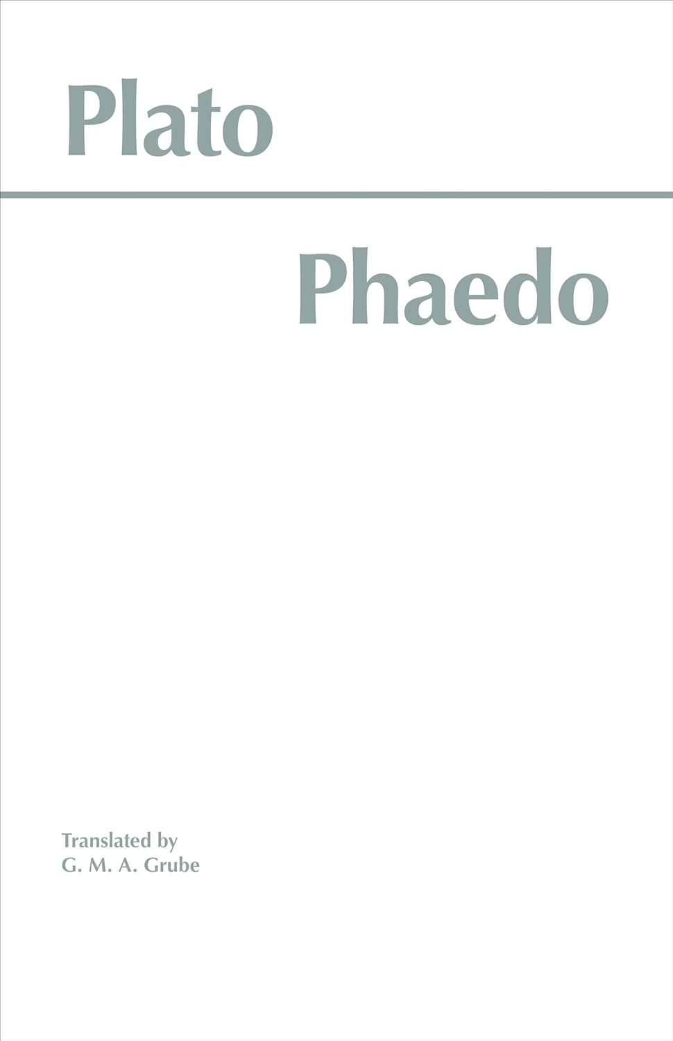 Phaedo (Plato - Hackett ed.)