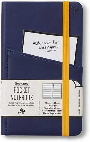 Bookaroo Pocket Notebook (Navy Blue)