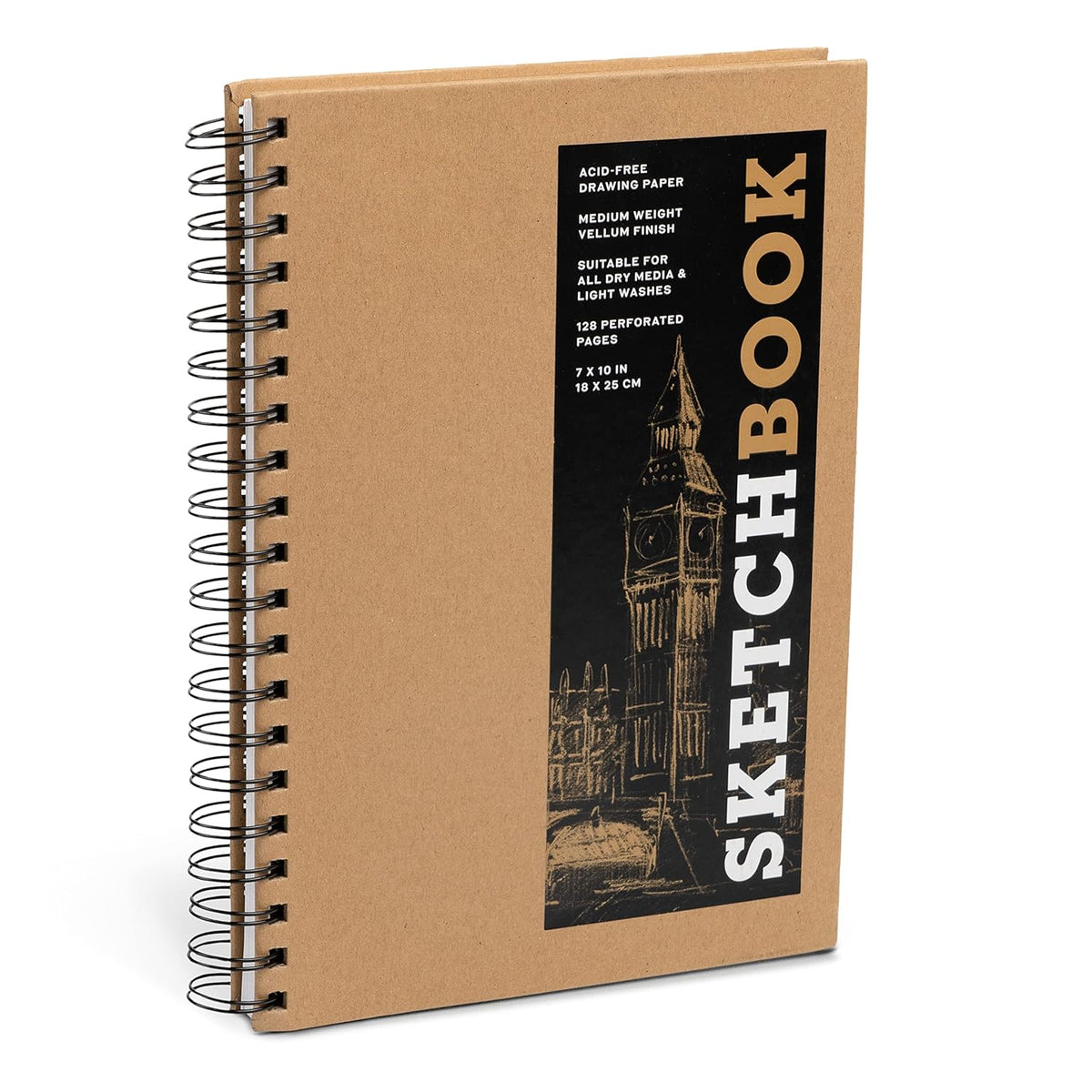Sketchbook 7 x 10" Kraft Spiral Hardcover (Union Sqr)
