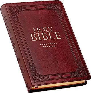 Saddle Tan Deluxe Gift Bible KJV (leatherette)
