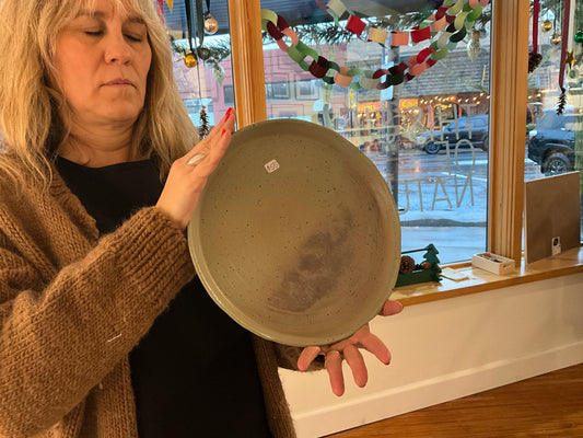 Green Speckle Tray First Street Studio Pottery Pierian