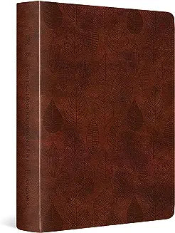 ESV Single Column Journaling Bible (Chestnut Trutone Leaves)