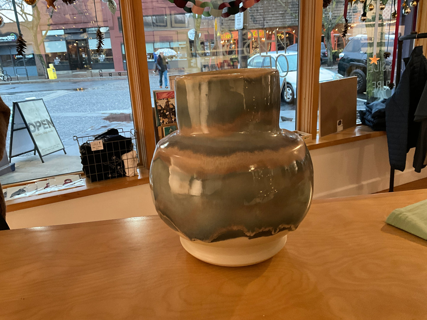 Green and Pink Vase First Street Studio Pierian