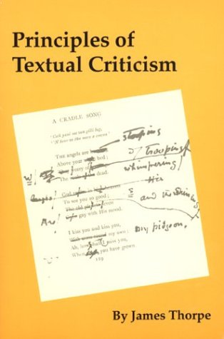 Principles of Textual Criticism >out of print<