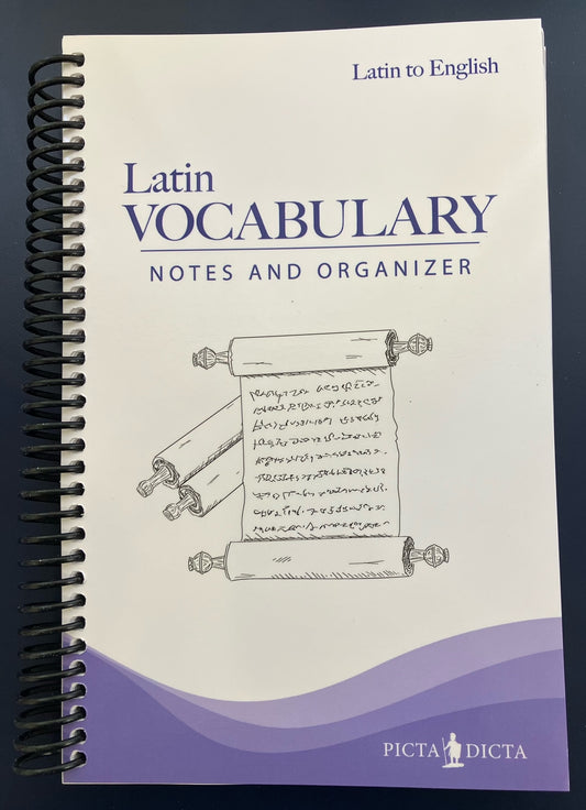 Latin Vocabulary Notes and Organizer: Latin to English