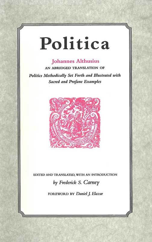 Politica (Althusius - paperback)