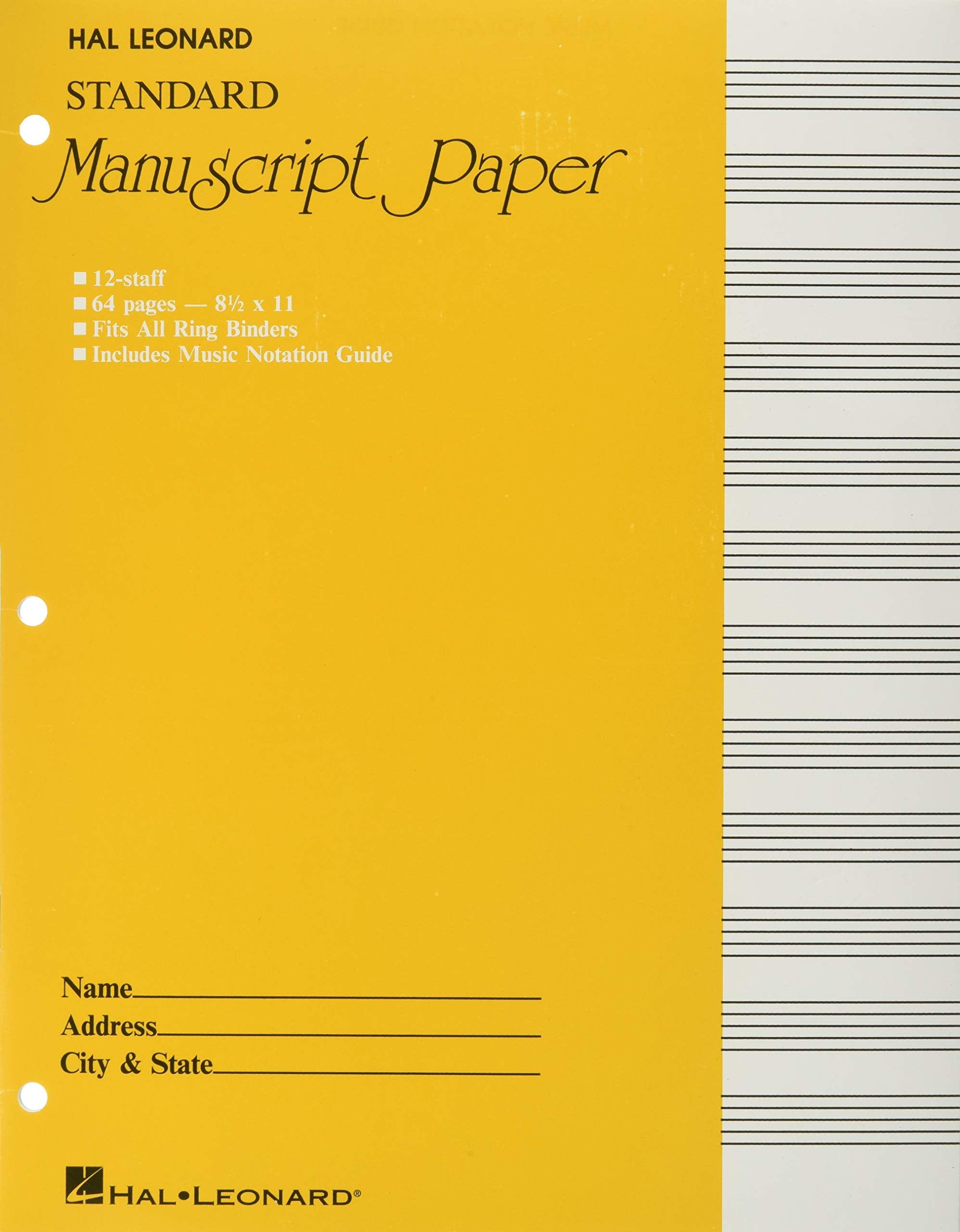 Manuscript Paper/Standard Staff Paper – The Sword and Shovel