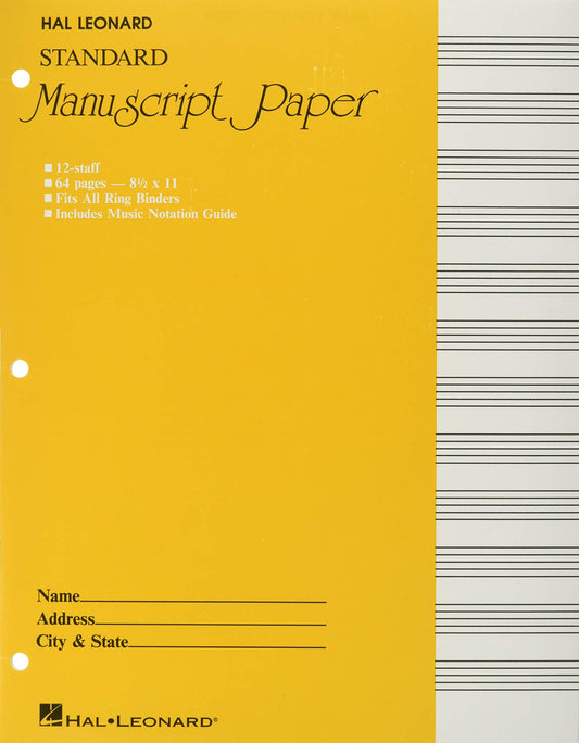 Manuscript Paper/Standard Staff Paper